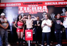 ¡Todo listo para la gran noche de boxeo! Pugilistas superan la báscula en la Arena Potosi